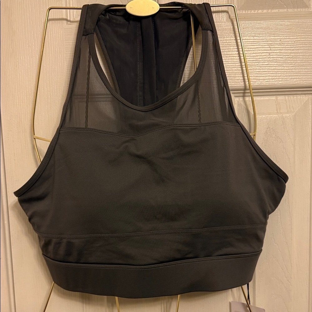 NWT Zyia Active Sleek Dark Gray Sports Bra for Women